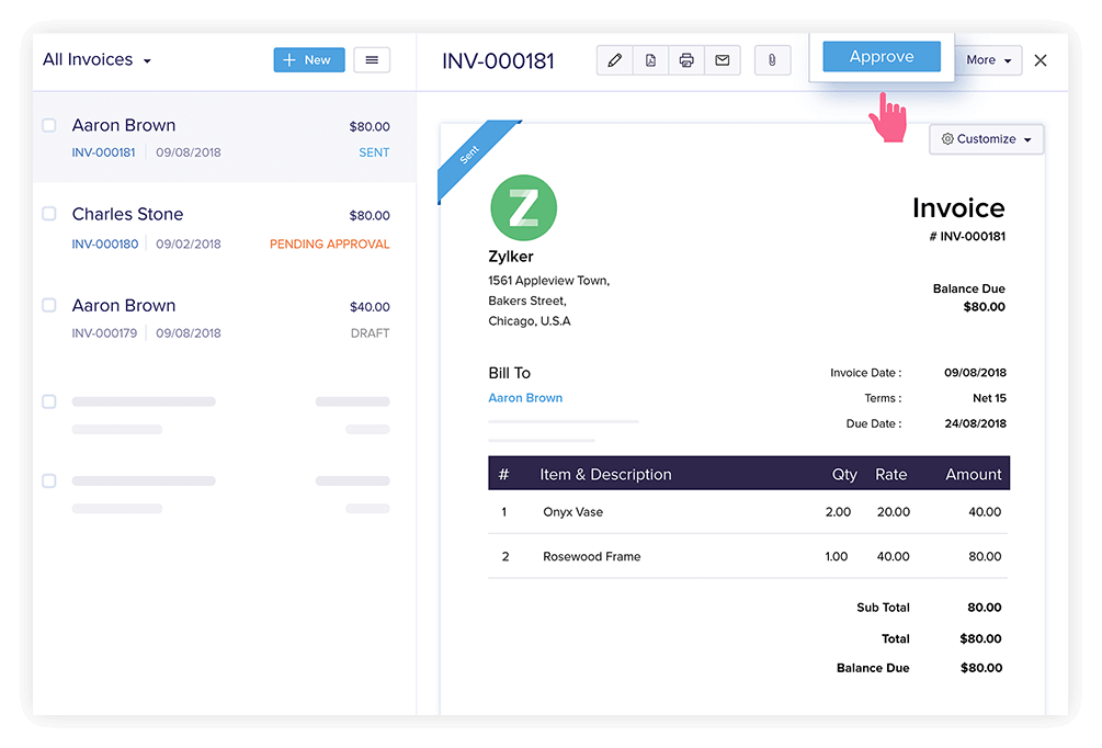 Invoice Approval Software - Billing and Invoicing Software | Zoho Books