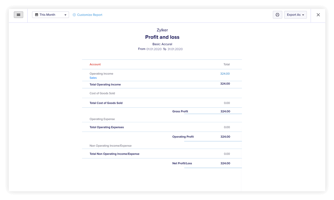 Financial Reporting | Bookkeeping Software for Small Business - Zoho Books